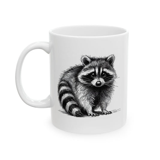 Ceramic Mug, Tasse Raccoon