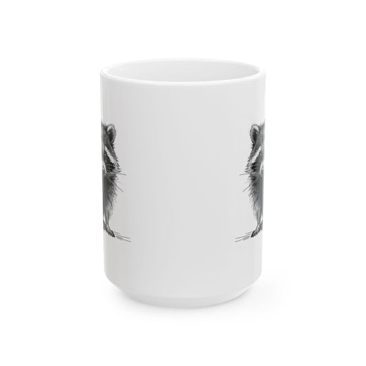 Ceramic Mug, Tasse Raccoon