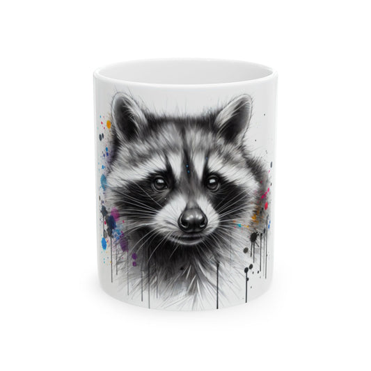 Ceramic Mug, Tasse Raccoon